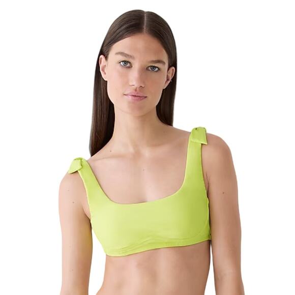 J.Crew Tie Shoulder Scoop Neck Bikini Top, Size 2X, NWT - Picture 2 of 6